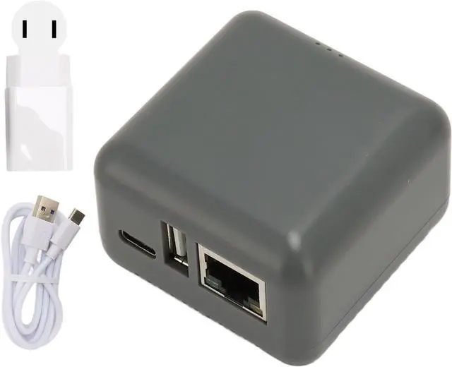 Alt view image 6 of 7 - Network USB 2.0 Printer Server,LAN USB Print Server Adapter,Support Remote Printing RJ45 Network Computer Print Server for Home Office School