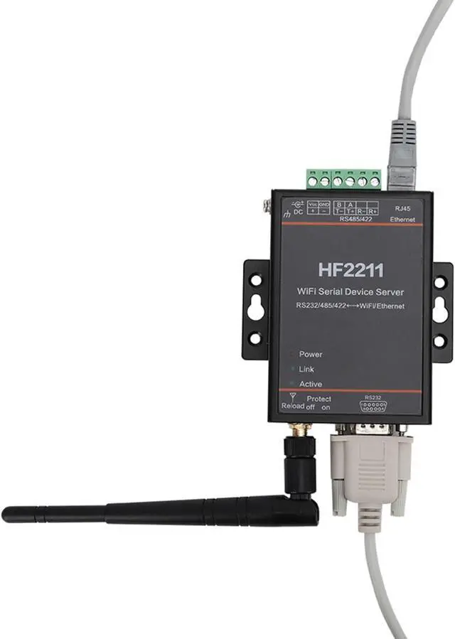 Alt view image 3 of 7 - Cocoarm Serial Server RS232 RS485 RS422 Ethernet Converter Module Network Converter Adapter HF2211 WiFi Ethernet DTU 5-36VDC with 230400 BPS for IP Telnet Modbus