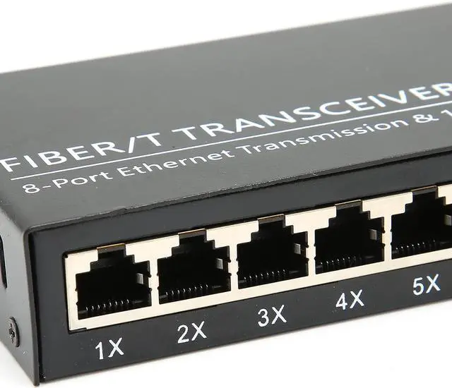 Alt view image 3 of 7 - Gigabit Switch with 8 Port Ethernet and 1 Port Single Mode Dual Fiber, Adaptive Gigabit Converter for Efficient Signal Conversion