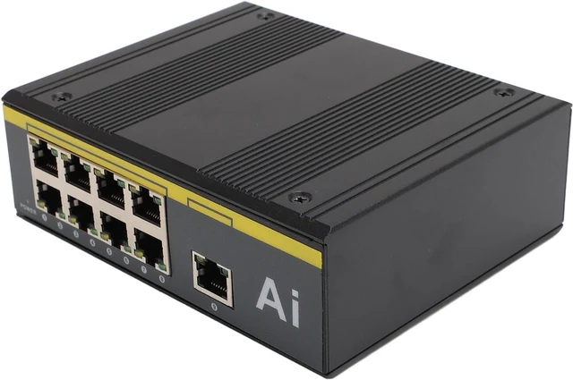 Main image of Jiawu 9 Ports Network Switch with DIP Switch Protection and Wide Temperature Range for Outdoor Industrial Use