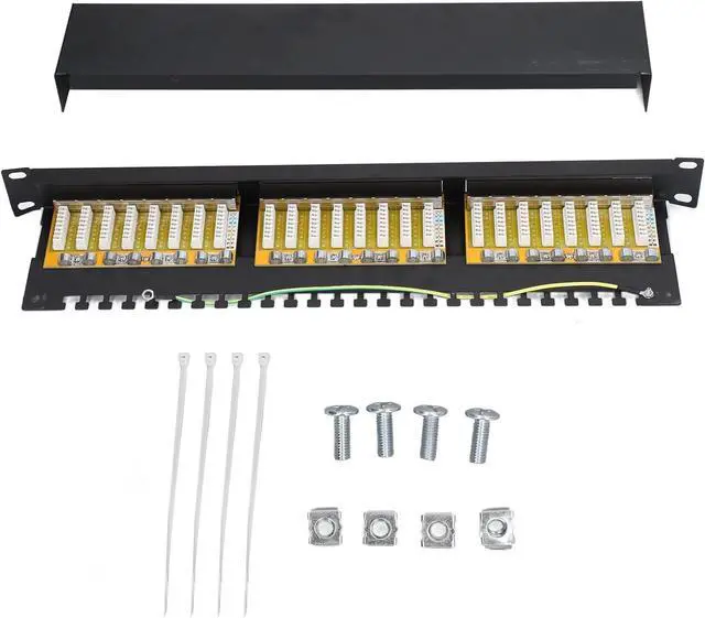 Alt view image 2 of 7 - Patch Panel 24 Port 24 Port Patch Panel , Patch Panel 24 Port Patch Panel,Patch Panel Shielded Type Coupler Patch Panel Wall Mount Patch Panel with Removable Back Bar