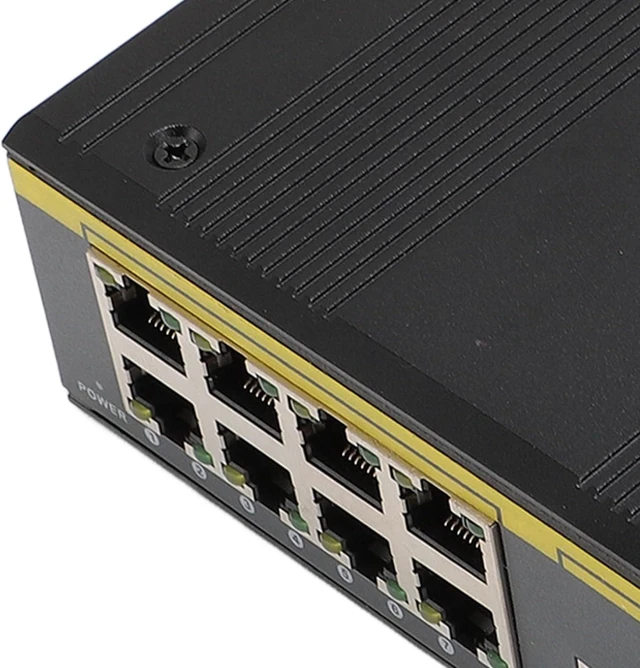 Alt view image 7 of 7 - Jiawu 9 Ports Network Switch with DIP Switch Protection and Wide Temperature Range for Outdoor Industrial Use