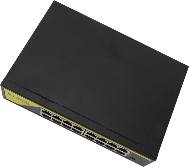 Alt view image 6 of 7 - Gavigain 200W 16 Port PoE Switch 30W Per Port Long Distance Extend Mode Fanless Quiet Cooling for Cameras Access Points Phone Systems Home Business