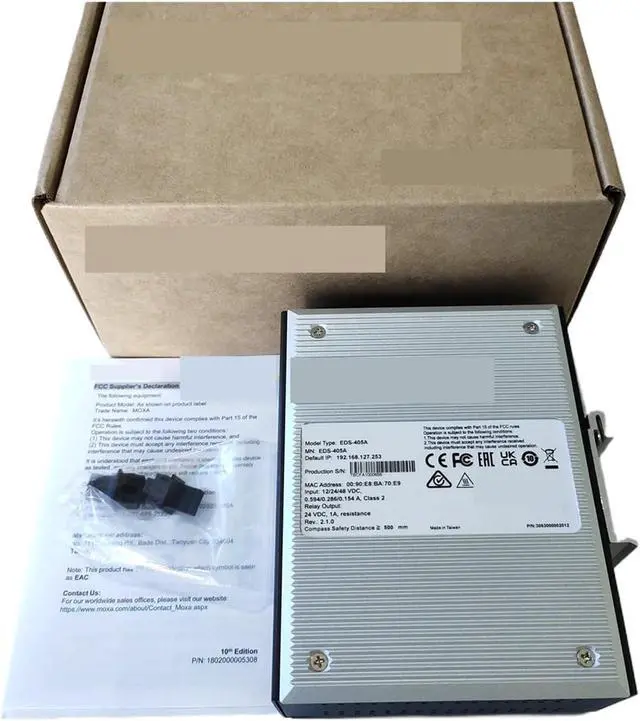 Alt view image 3 of 6 - Industrial Ethernet Switch 5-Port Full Electric Port EDS-405A Original