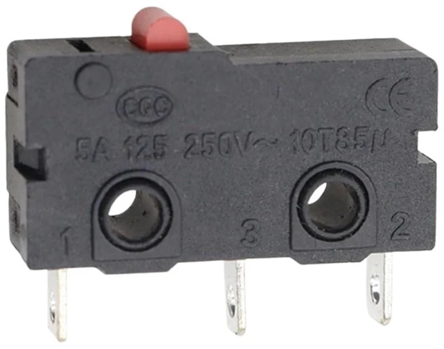 Produktbild von Hookurity Mikro-Endschalter 10 Stück – 5A 125V/250V, KW12 Mit Rollenhebel, 2/3-Pin, NC/NO – Für Präzise Schaltaufgaben