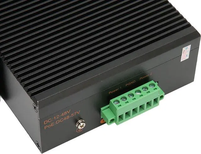 Alt view image 6 of 7 - 8 Port Industrial Ethernet Switches Unmanaged Din Rail Minus 40 to 75°C 12 to 58V Dc Input Network Switch for Intelligent Transportation Rail Power Mining