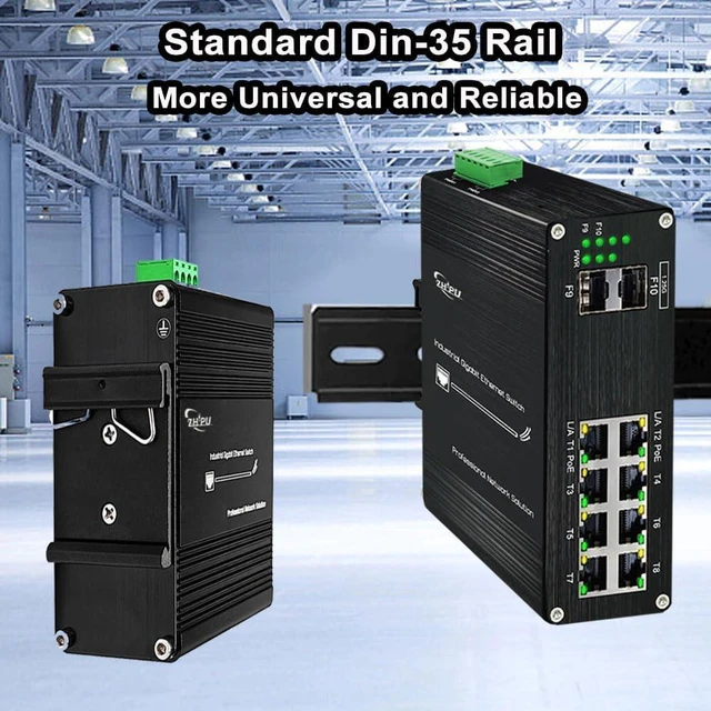 Alt view image 6 of 6 - Industrial L2+ Managed 8 Port PoE Ethernet Switch with 2 SFP Slot