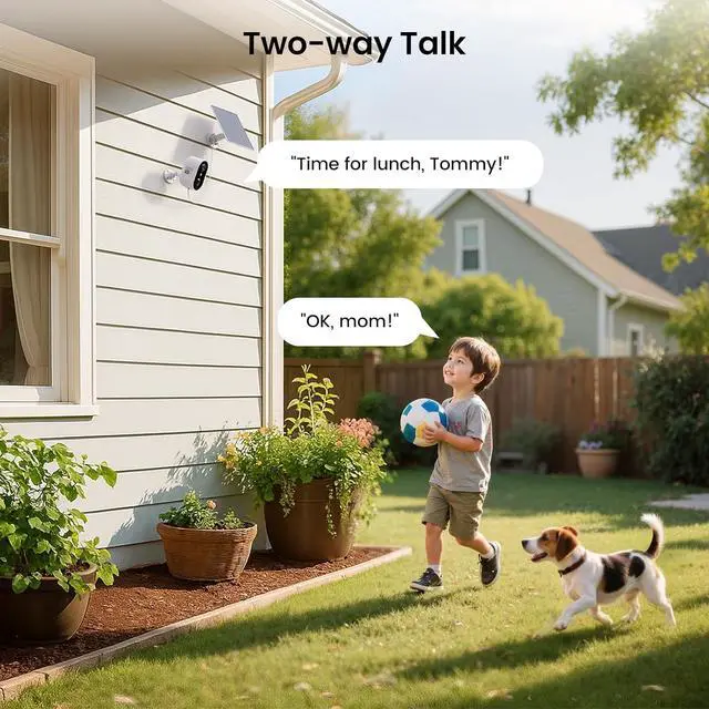 Alt view image 6 of 7 - AOSU 2K Solar Camera Outdoor Wireless, Cameras for Home Security, WiFi Camera for Home Surveillance with Spotlight Color Night Vision, PIR/AI Motion Detection, 2-Way Talk, IP66 Waterproof