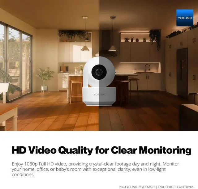 Alt view image 3 of 7 - Uno 2.4G WiF Wireless Home Security Camera Indoor, for Baby and Pet Monitor, 1080p Dog Camera with Phone App, Night Vision B/W, 2-Way Audio, 64G SD Card Included, 360°