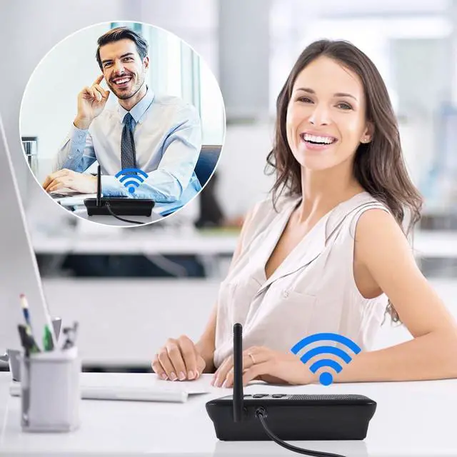 Alt view image 4 of 7 - Intercoms Wireless for Home 1 Mile Range 22 Channel 100 Digital Code Display Screen, Wireless Intercom System for Home House Business Office, Room to Room Intercom Communication(3Stations Black)