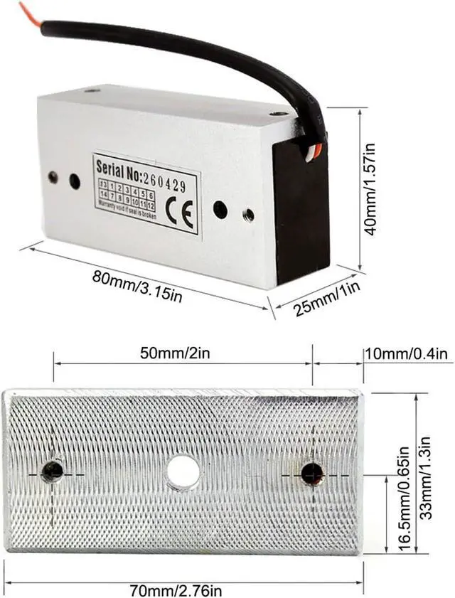 Alt view image 6 of 7 - Remote Control 120Lbs Electric Magnetic Door Cabinet Lock System