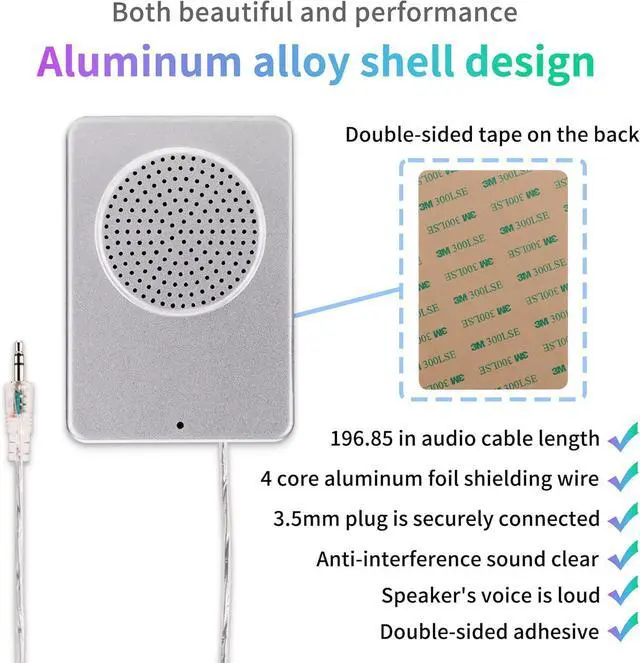 Alt view image 6 of 7 - Window intercom System Dual Way, Window Speakers, A walkie-Talkie That can be Attached to Glass,Built-in Microphone, intercom System for The Business/Bank/Office/Hospital/Station/Catering
