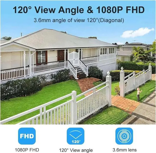 Alt view image 4 of 7 - 5G WiFi IP Camera Outdoor Bullet 5MP Home Security Camera Motion Detection 1080P HD Color Night Vision Audio Surveillance