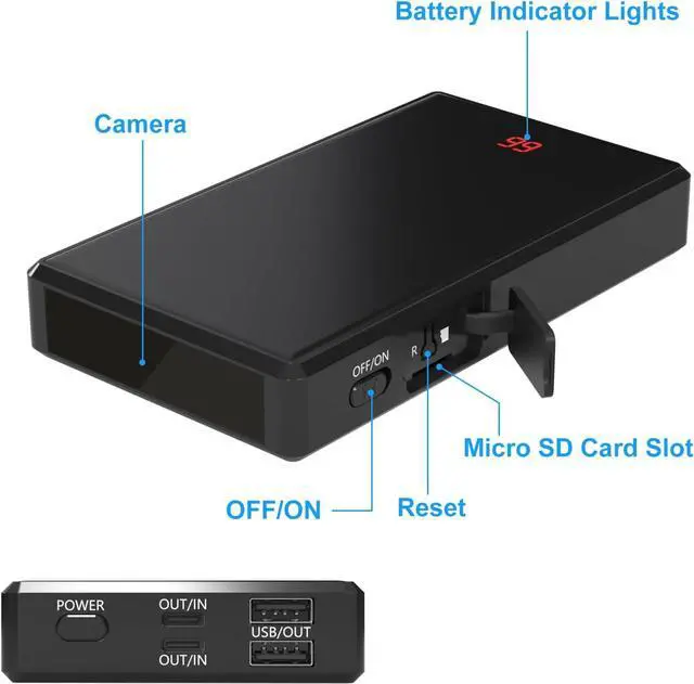 Alt view image 2 of 6 - Hidden Camera Port Charger  1080P Full HD Spy Camera with WiFi & Night Vision, Wireless Mini Nanny Cam for Home Security, Indoor/Outdoor Covert Surveillance