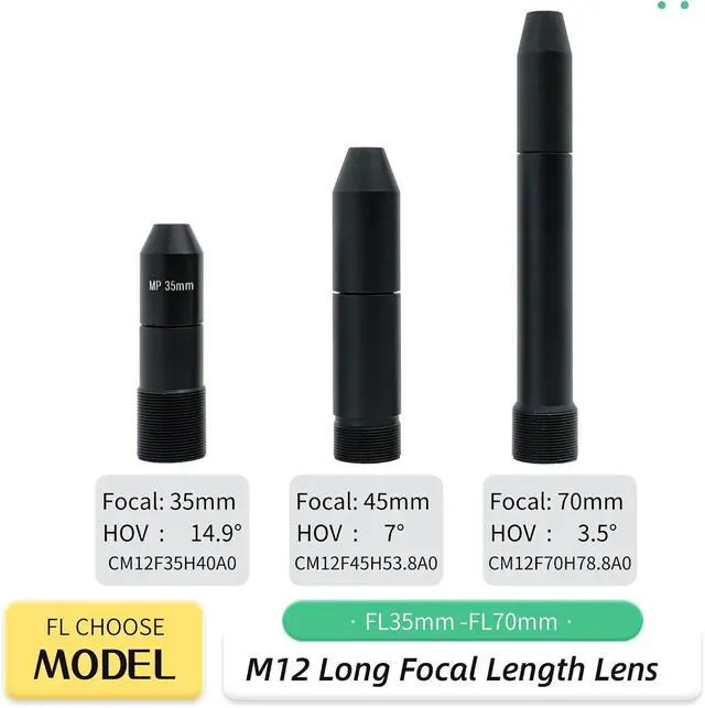 Alt view image 2 of 7 - M12 Lens Sample Kit for Security Cameras Short, Medium & Long Focal Lengths (2.1mm to 70mm) Compatible with CCTV, Raspberry Pi, & Industrial Cameras (M12LongKit)