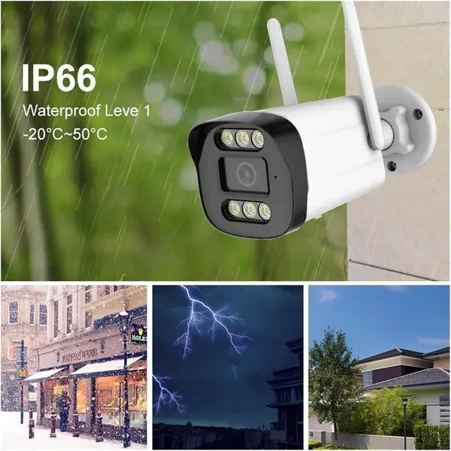 Alt view image 7 of 7 - 4K 8MP 5MP 2MP Tuya Smart Life WiFi HD Waterproof Outdoor P2P WiFi Security Bullet CCTV Surveillance IP Camera(EU Plug,2MP NO SD Card)