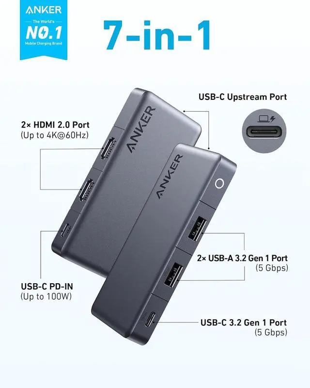 Alt view image 2 of 6 - Anker USB C Hub