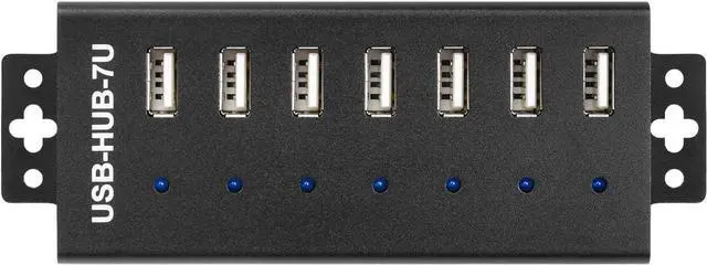 Main image of Waveshare Industrial Grade USB HUB Extending 7X USB 2.0 Ports Industrial-Grade Materials Stable and Reliable Performance Rugged & Durable with A Variety of Protective Functions