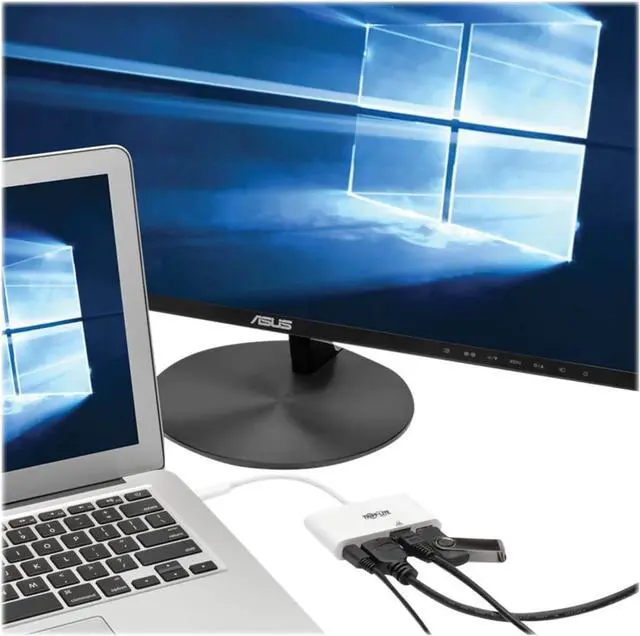 Alt view image 3 of 3 - Tripp Lite USB C to HDMI Multiport Video Adapter Converter 4K w/ USB-A Hub, USB-C PD Charging Port & Gigabit Ethernet Port, Thunderbolt 3 Compatible, USB Type C, USB Type-C (U444-06N-H4GU-C),White