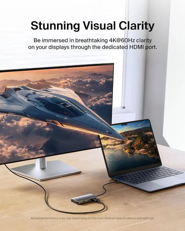 Alt view image 5 of 7 - Belkin USB-C Hub, 5-in-1 Multiport Adapter - USB-C Docking Station with 4K HDMI, 2 x USB-A Ports, SD Card Slot, & MicroSD Card Slot for MacBook Pro, Air, iPad Pro, XPS, and More