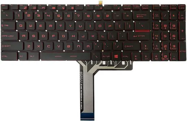 Main image of Gintai Laptop Black US Keyboard with Backlit for MSI GF75 GL75 GL65 9RC 9SFX 9SEX Bravo 17 A4DDR 9SD 9SC 9SE 8RC 8RD 8RCS 9SER 10SDR 10SCSR 10SCXR 9Z.NCXBN.11D