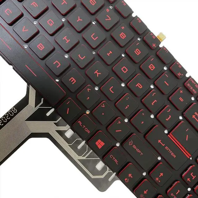 Alt view image 4 of 7 - Gintai Laptop Black US Keyboard with Backlit for MSI GF75 GL75 GL65 9RC 9SFX 9SEX Bravo 17 A4DDR 9SD 9SC 9SE 8RC 8RD 8RCS 9SER 10SDR 10SCSR 10SCXR 9Z.NCXBN.11D