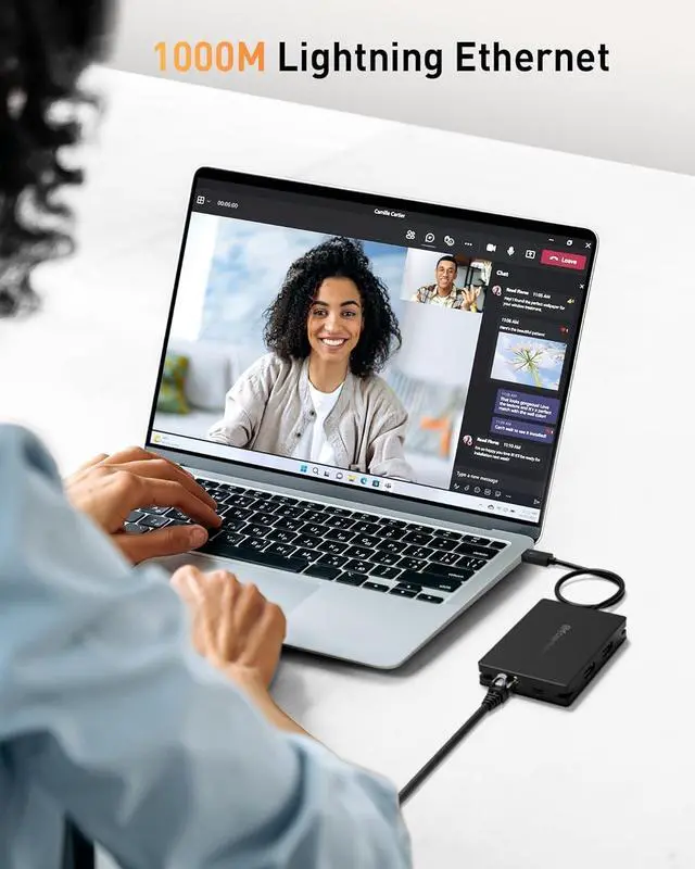 Alt view image 7 of 7 - Cable Matters 8-in-1 Portable 40Gbps USB4 Hub, USB 4 Dock Dual HDMI 4K@60Hz, Single HDMI 4K@120Hz / 8K@30Hz, 100W PD, Gigabit Ethernet, Compatible with Thunderbolt 4 for XPS, Surface Pro, iPad Pro