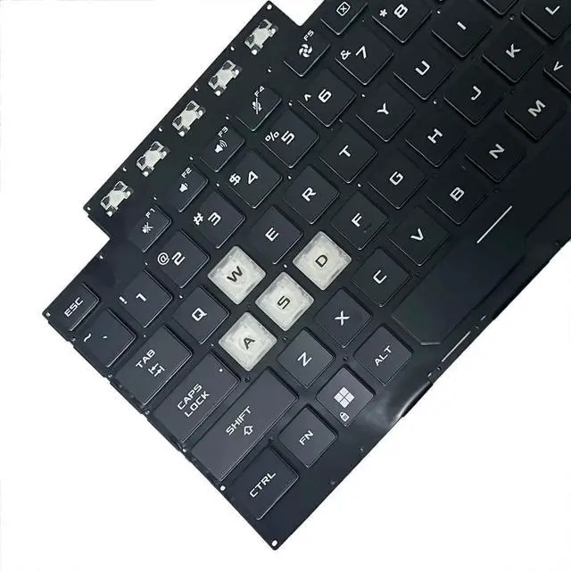 Alt view image 6 of 6 - GinTai Laptops US Keyboard Backlit for ASUS TUF Gaming F15 FX506 FA506 FA506Q FX506L FA506U FX506LI (Black Backlight)