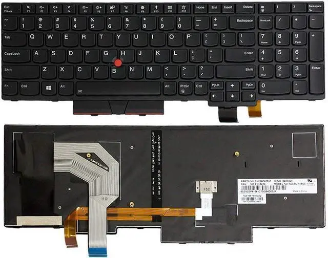Main image of AUTENS Replacement US Layout (Backlight) Keyboard (1 Year Warranty) for Lenovo ThinkPad T570 T580 P51s P52s Laptop