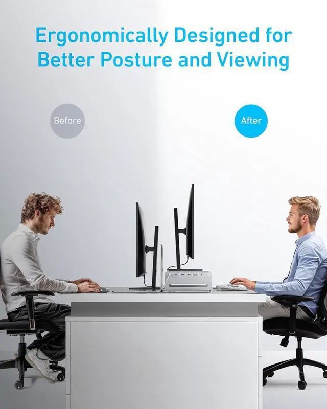 Alt view image 4 of 6 - Anker USB C Hub, 10-in-1 Aluminum Monitor Stand with 100W PD, 5Gbps USB Ports, 4K@60Hz HDMI Display, Built-in 3.3 ft Cable, Clutter-Free Desk for MacBook, Dell, and Full-Function USBC Devices