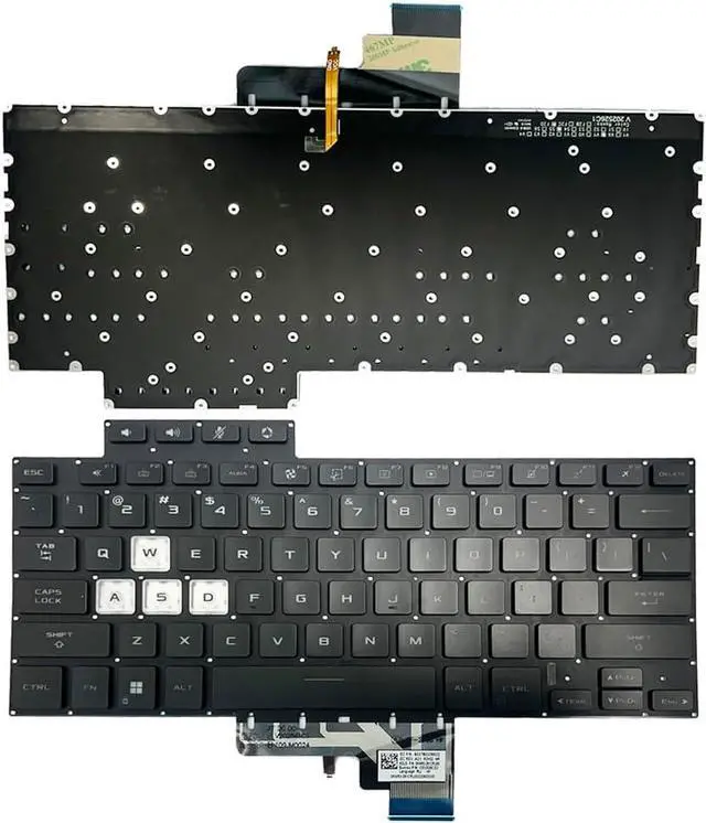 Main image of Gintai Black Laptop US Keyboard with Backlit Replacement for ASUS TUF Air FX516 FX516P FX516PR FX516PM FA516 0KNR0-281CRU00 6037B0236522