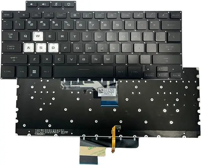 Alt view image 2 of 7 - Gintai Black Laptop US Keyboard with Backlit Replacement for ASUS TUF Air FX516 FX516P FX516PR FX516PM FA516 0KNR0-281CRU00 6037B0236522