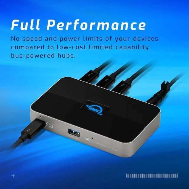 Alt view image 3 of 6 - OWC 5 Port Thunderbolt Hub - 60W Charging, Thunderbolt 4, USB 3.2, Compatible with Macs and PCs
