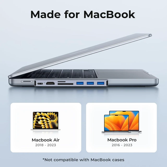 Alt view image 7 of 7 - USB C Adapter HDMI Hub for MacBook Pro/Air M1 M2 2023 2022 2021 131516 USB C to HDMI Mac Accessories Multiport Dongle with 4K HDMI Thunderbolt 3 3 USB A 3.0 Data Ports SD&TF Card Reader
