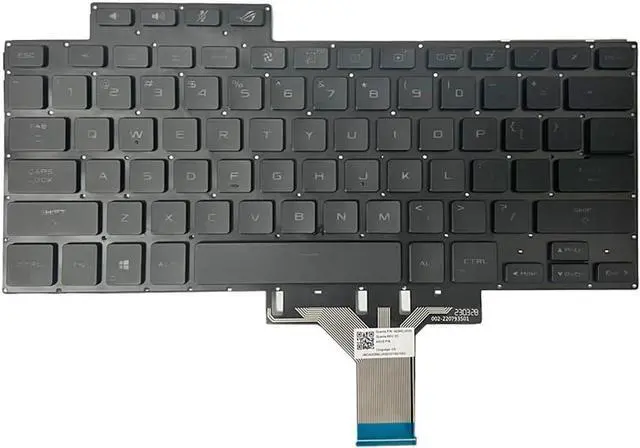Alt view image 3 of 7 - Gintai Laptop Black US Keyboard with Backlit Replacement for ASUS ROG X13 GV301 GV301Q GV301R GV301QE GV301QV Clavier US Noir Pour ordinateur Portable