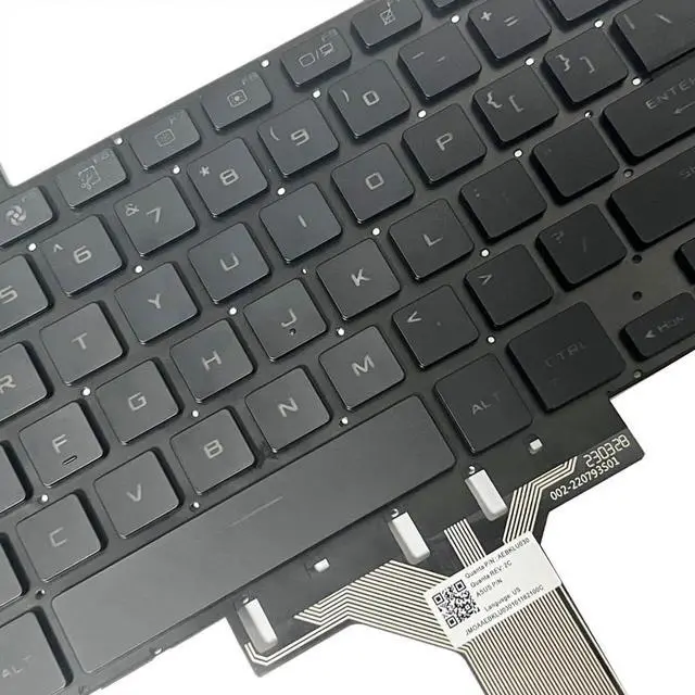 Alt view image 6 of 7 - Gintai Laptop Black US Keyboard with Backlit Replacement for ASUS ROG X13 GV301 GV301Q GV301R GV301QE GV301QV Clavier US Noir Pour ordinateur Portable