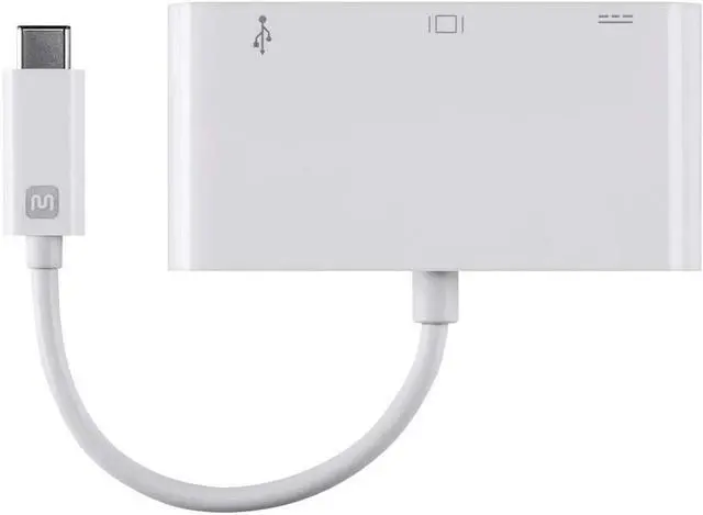 Alt view image 2 of 2 - Monoprice Select Series USB-C VGA Multiport Adapter - White for Apple 12 Inch MacBook, MacBook Pro, Dell XPS 13, Galaxy S8 Plus, Lenovo Yoga 900, Chromebook Pixel