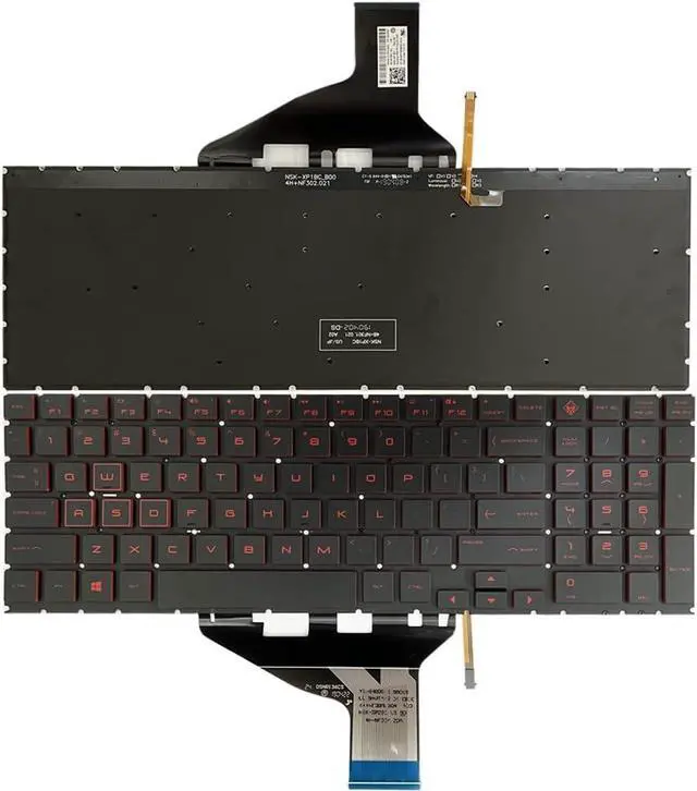 Alt view image 2 of 7 - Gintai Keyboard Backlit US for HP Omen 15-DC 15-DH 15-DC1018ca 15-DC1008ca DC-0108TX 15-dc0087nr 15-dc0010nr 15-dc0053nr 15-dc0020nr 15-DH002NR 15-DH001 15-DH0161TX TPN-Q211