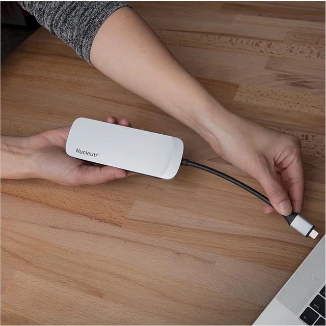 Alt view image 3 of 3 - Kingston Nucleum USB C Hub, 7-In-1 Type-C Adapter Hub Connect USB 3.0, 4K HDMI, SD and MicroSD Card, USB Type C Charging for MacBook, Chromebook, and Other Type-C devices