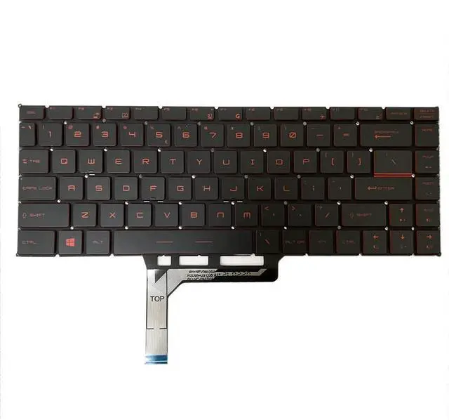 Alt view image 4 of 7 - GinTai Laptop US Backlit Keyboard for MSI GS65 Stealth 8SE/Stealth 8SF/Stea LTH 8SG/Stea LTH Thin 8RE/Stea LTH Thin 8RF/for MSI GS65VR MS-16Q2 NSK-FDABN_800 P-180402-2 (Red Backlight)