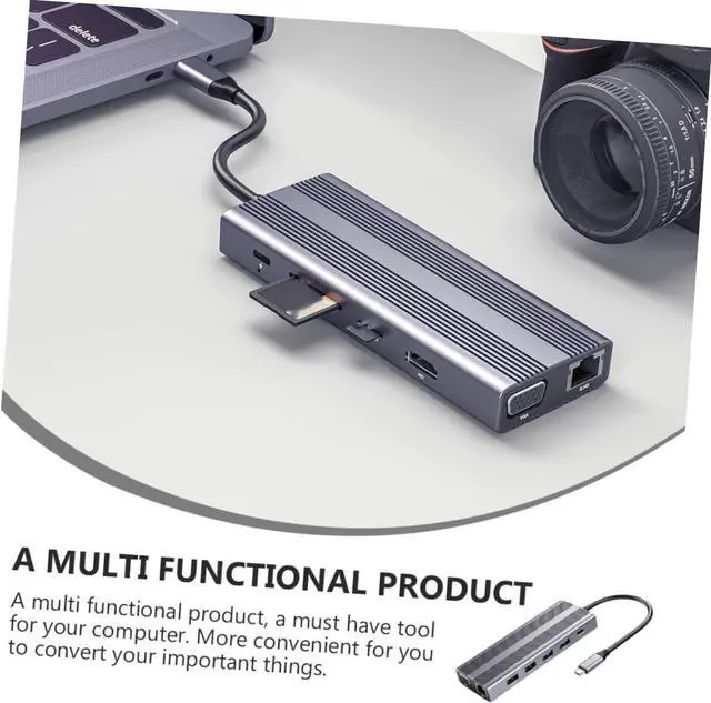 Alt view image 5 of 7 - Housoutil Multi-Function Type 12-in-1 USB Splitter USB Hub Data Dock for Daily Use