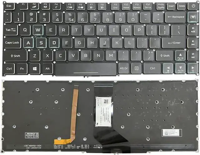 Main image of Gintai Laptop US Keyboard Backlit for ACER PT515-51 LG4P_P90BRL NKI14170NY NSK-RNABW Français Keyboard FR Keyboard