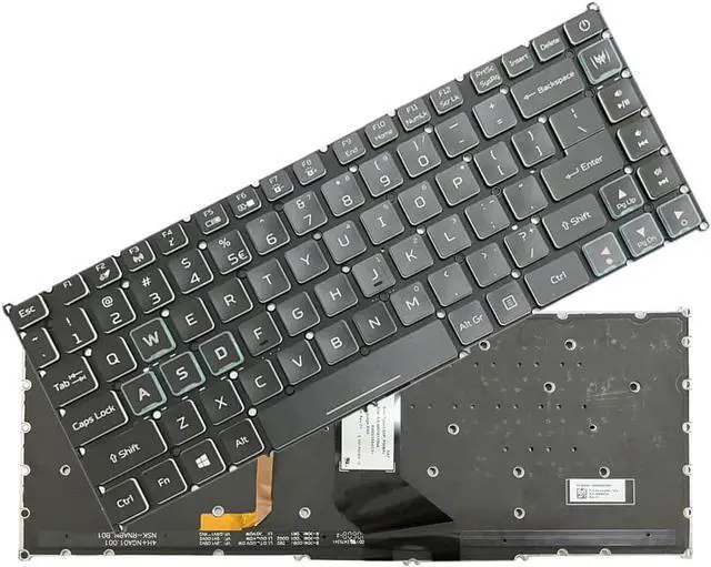 Alt view image 2 of 7 - Gintai Laptop US Keyboard Backlit for ACER PT515-51 LG4P_P90BRL NKI14170NY NSK-RNABW Français Keyboard FR Keyboard