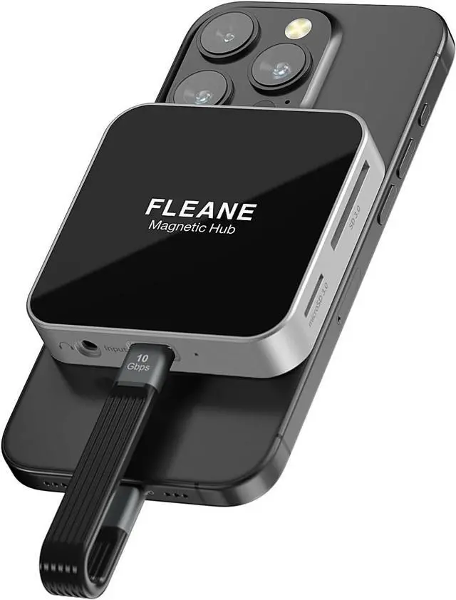 Main image of Magnetic Tpye-C Hub USB C Docking Station 8 in 1, PD100W/ USB3.2 10Gbps/ SD/TF/HD 4K@60Hz/ 3.5mm Audio for iPhone 15 16 Pro Max Plus MacBook Air Pro and Other Type-C Devices