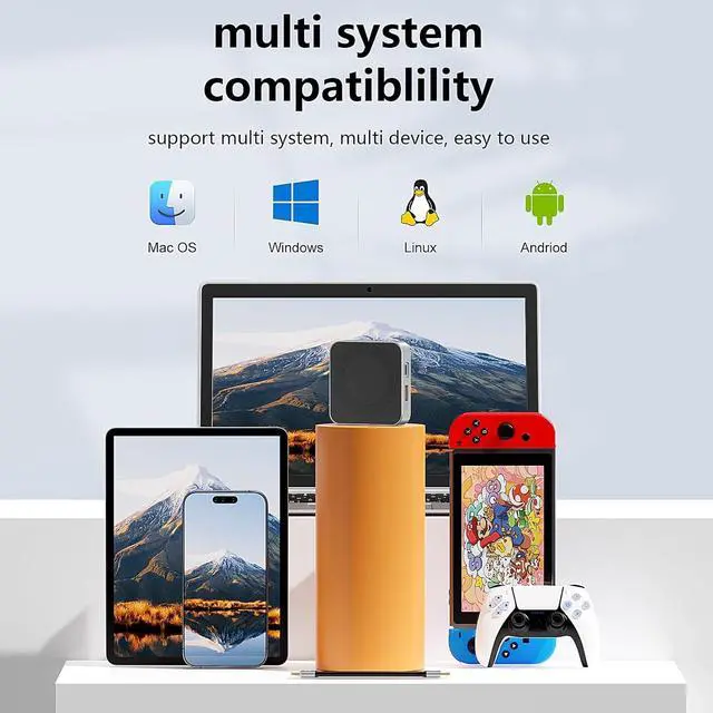 Alt view image 7 of 7 - Magnetic Tpye-C Hub USB C Docking Station 8 in 1, PD100W/ USB3.2 10Gbps/ SD/TF/HD 4K@60Hz/ 3.5mm Audio for iPhone 15 16 Pro Max Plus MacBook Air Pro and Other Type-C Devices