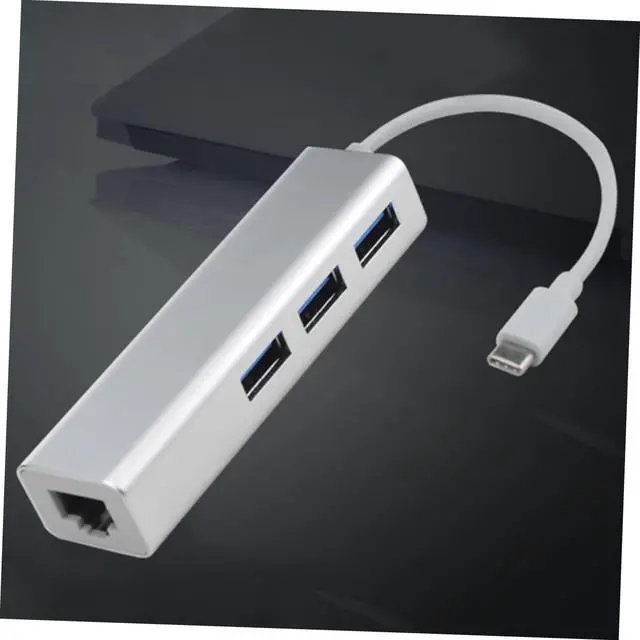 Alt view image 3 of 7 - Gadpiparty 2pcs Type-c to Ethernet Adapter USB Ports High-Speed Data Transmission for Computer and Laptop No