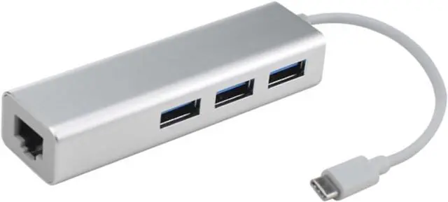 Alt view image 2 of 7 - Gadpiparty 2pcs Type-c to Ethernet Adapter USB Ports High-Speed Data Transmission for Computer and Laptop No