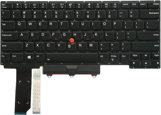 Main image of AUTENS Replacement US Keyboard for Lenovo ThinkPad E14 Laptop (2019 Year, Gen 1, 2, 3) - Backlight, No Frame - USB Connection