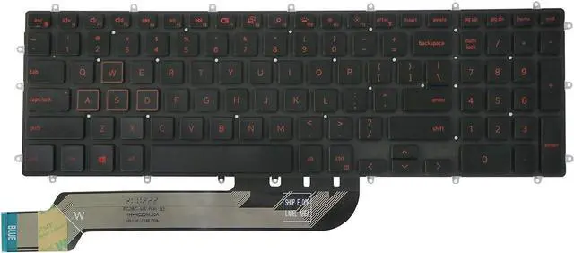 Main image of AUTENS Replacement US Keyboard for Dell G3 15 3500 / G3 15 3590 Laptop Red Letter Backlit