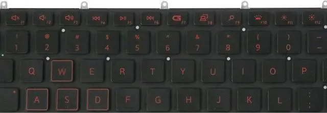 Alt view image 3 of 3 - AUTENS Replacement US Keyboard for Dell G3 15 3500 / G3 15 3590 Laptop Red Letter Backlit